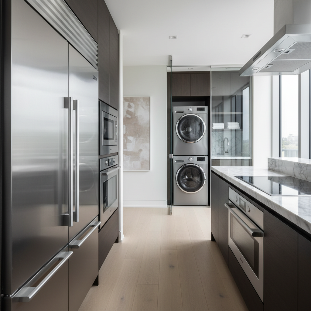 Premium household appliances in a luxury home